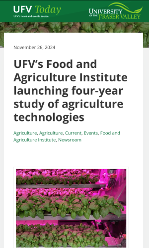 FAI launching four year study of agriculture technologies
