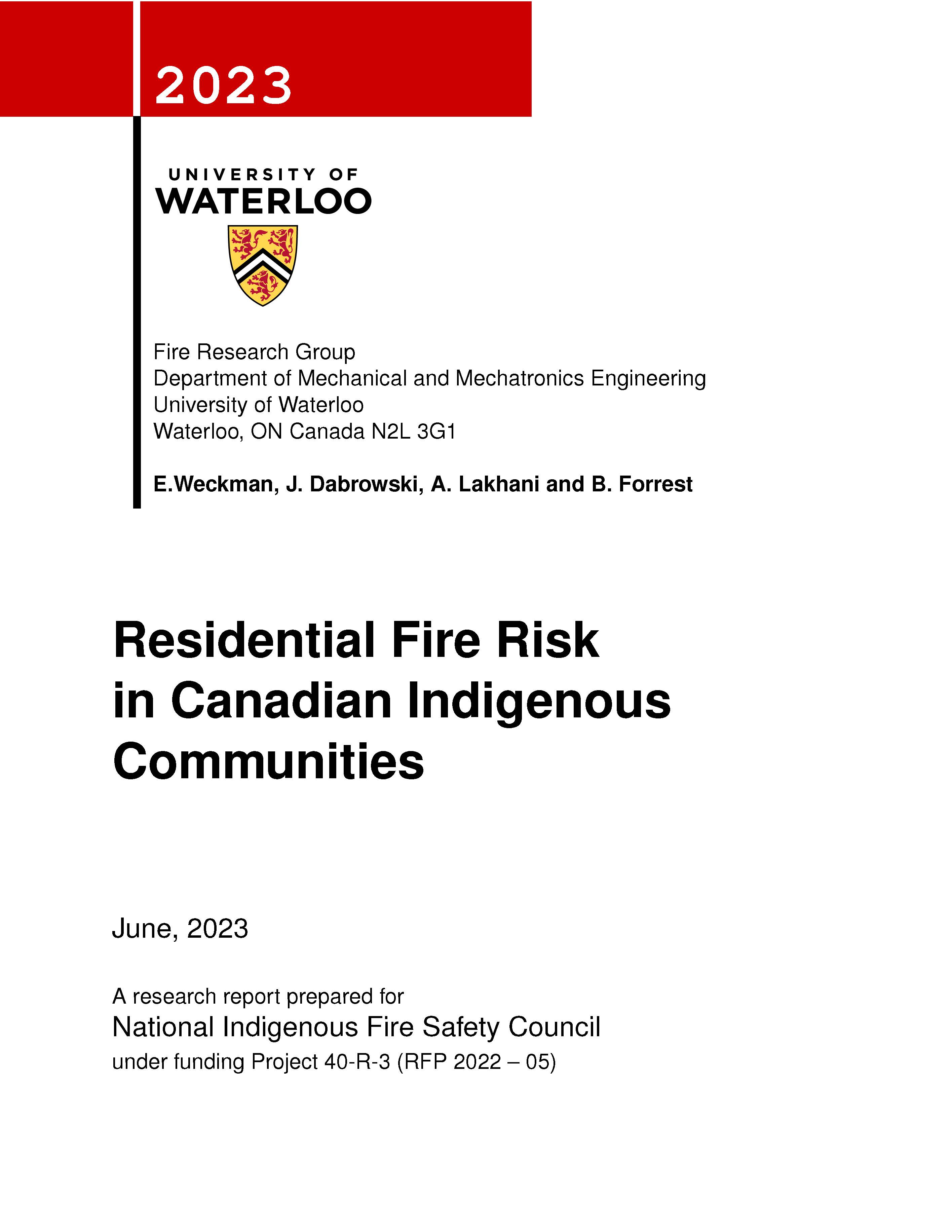 Cover of the report