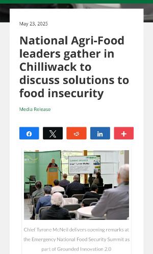 National Agri-Food leaders gather in Chilliwack