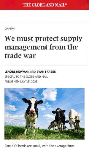 We must protect supply management from the trade war