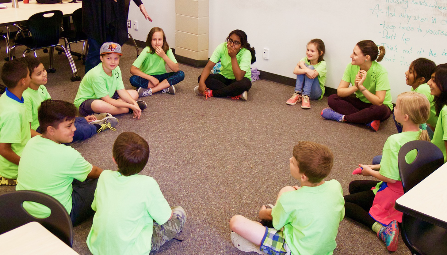 kids sitting in a circle